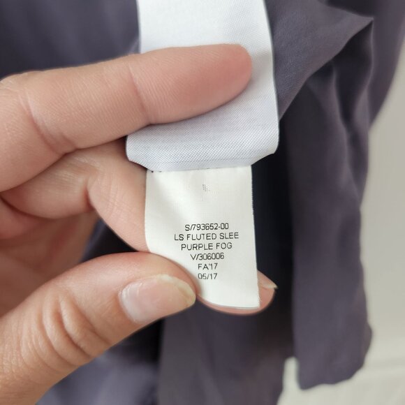 Banana Republic Grey Shirt Dress Chiffon Flowy Career Shift Women's 8 - Picture 7 of 7